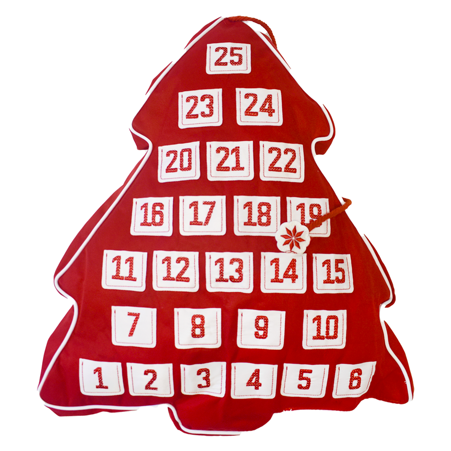 Nordic Christmas Tree Advent Pillow