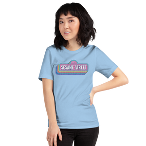 person wearing Sesame Street Logo Adult T-Shirt