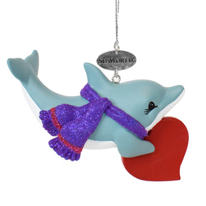 SeaWorld Dolphin Heart Ornament