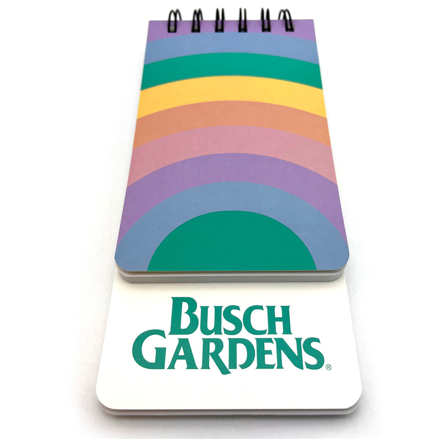 Busch Gardens Rainbow Pastel Spiral Notepad