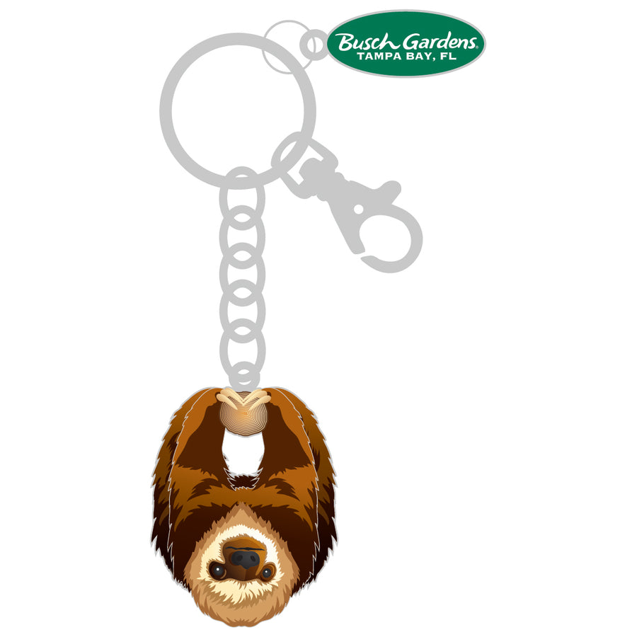 Busch Gardens Tampa Sloth Shaker Keychain