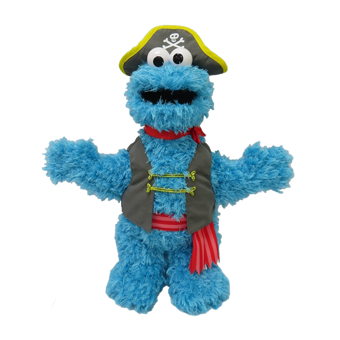Sesame Street Cookie Monster Pirate Plush 16"
