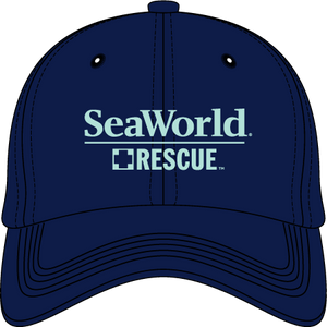 SeaWorld Rescue Navy Mint Adult Baseball Hat Navy