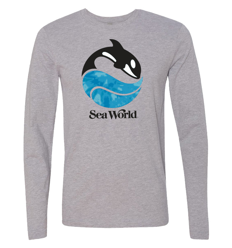 SeaWorld Tie-Dye Logo Long Sleeve Adult Tee