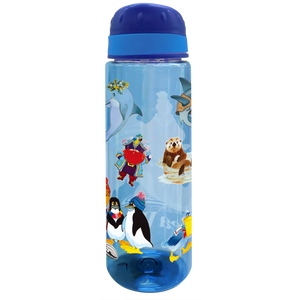 SeaWorld Shamu and Crew Water Bottle Blue 22 oz.